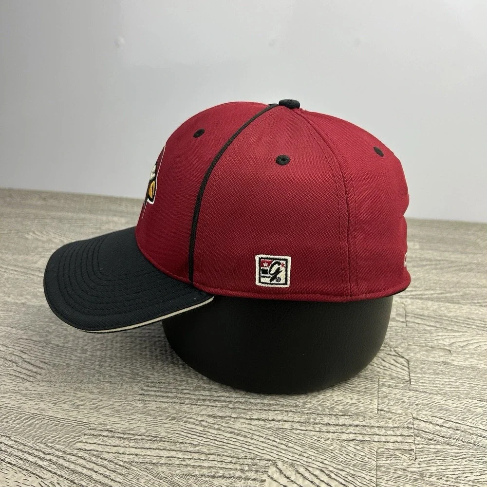 Arizona Cardinals The Game Hat‎ Cap Fitted Size Medium Red Black NFL Football